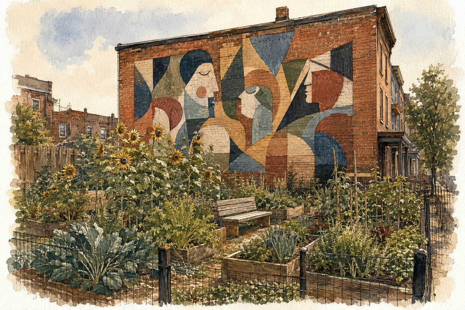 An illustration of North Philadelphia, Philadelphia
