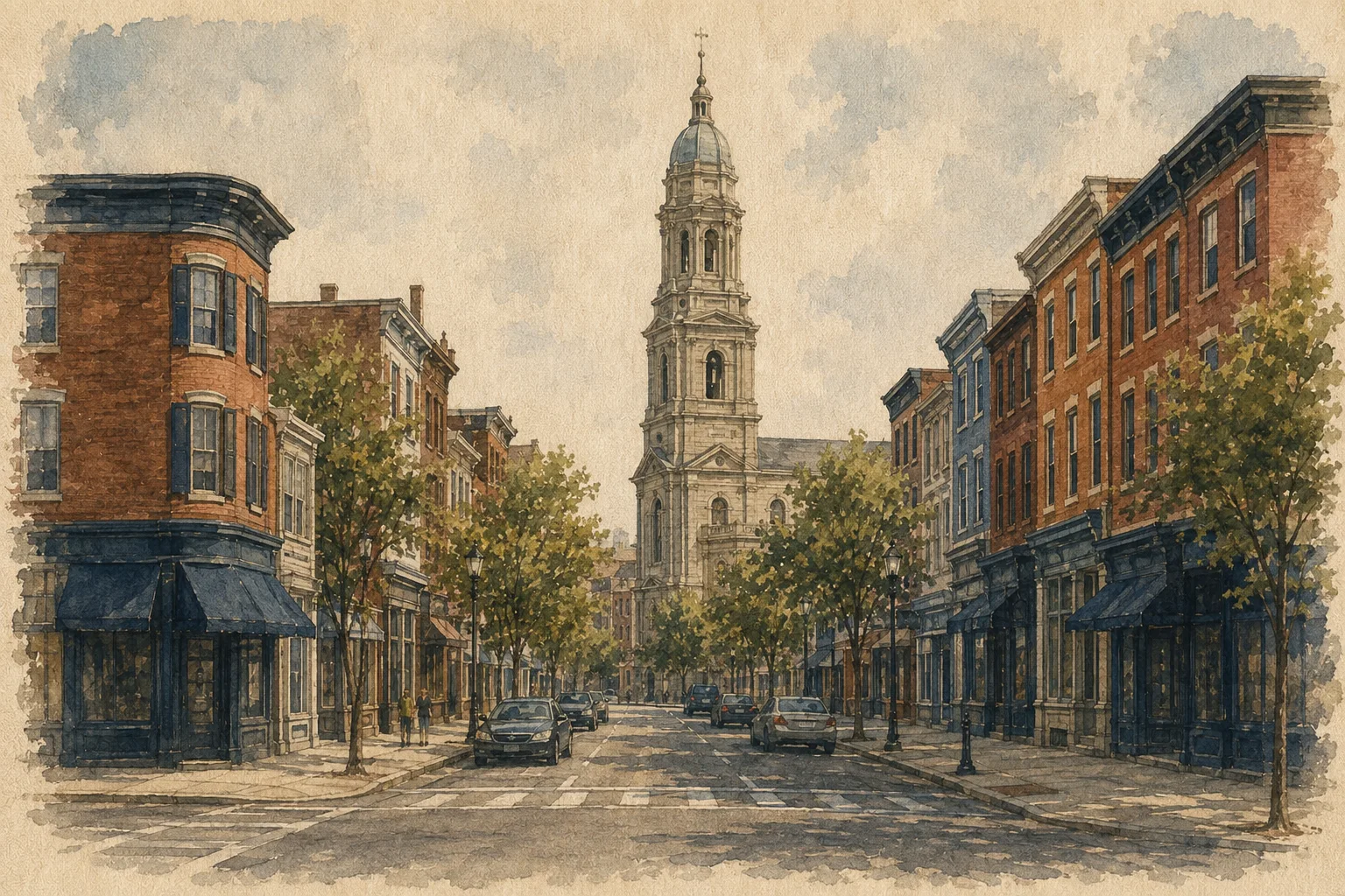 An illustration of North Philadelphia, Philadelphia