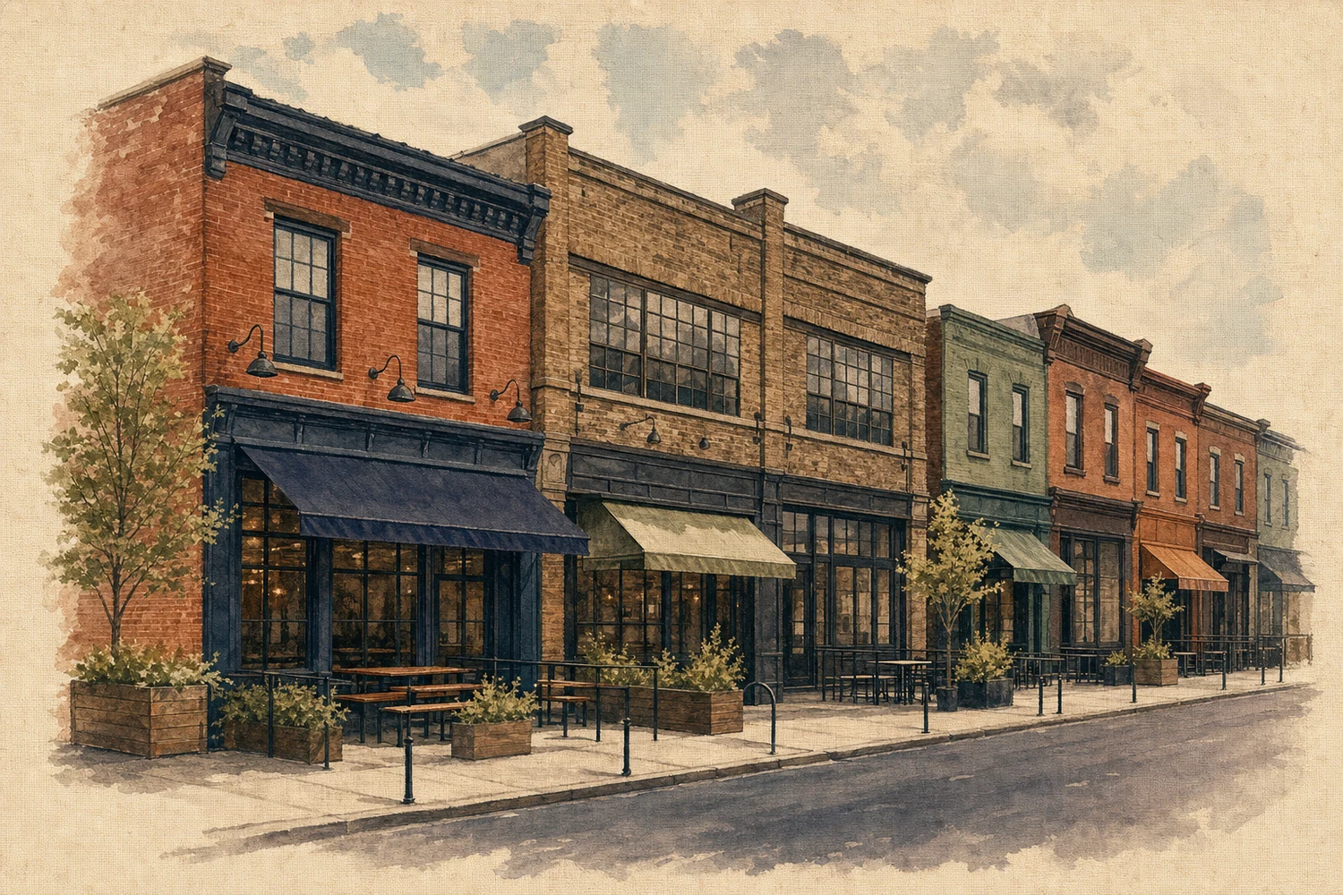 An illustration of Brewerytown, Philadelphia