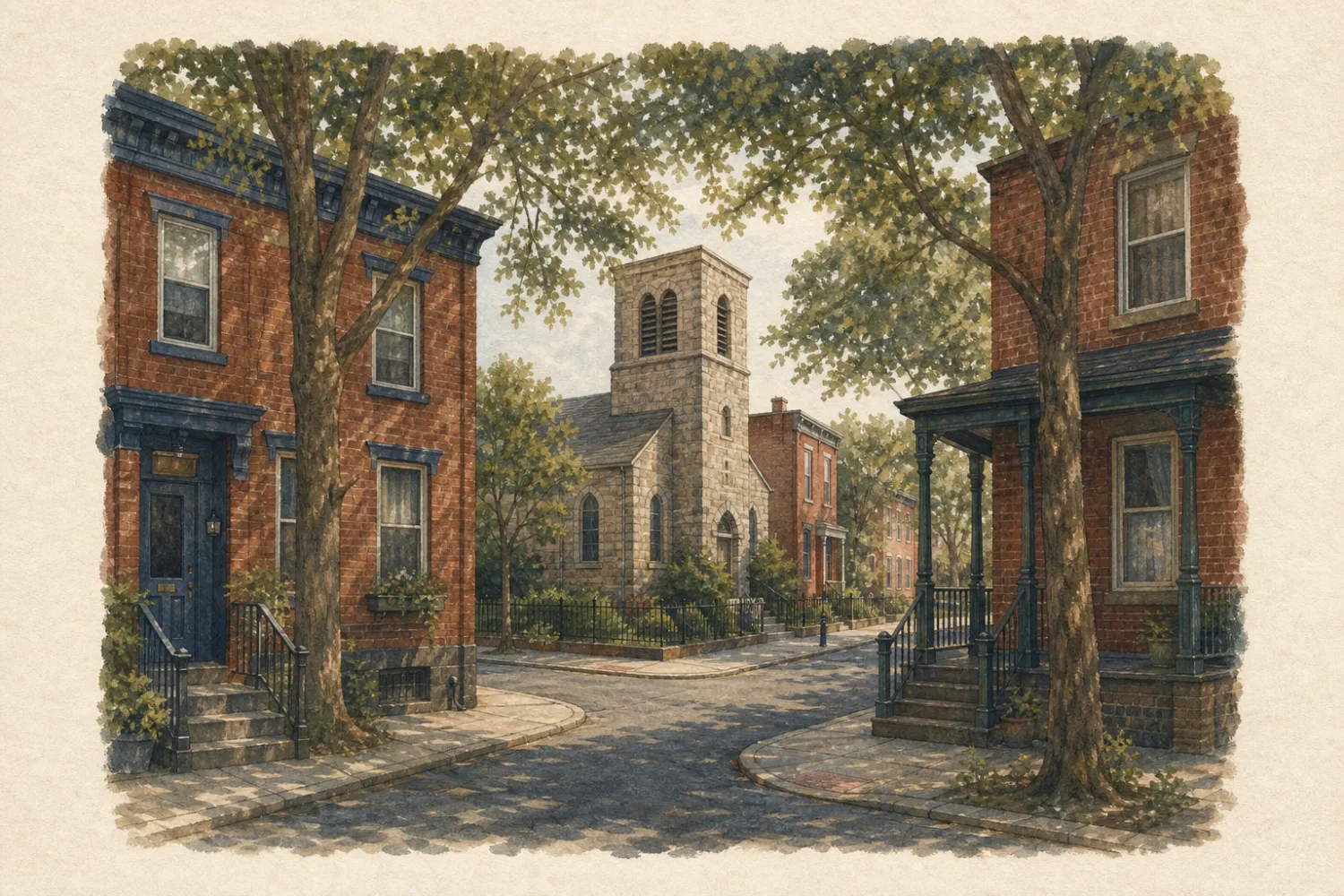 An illustration of Bridesburg, Philadelphia