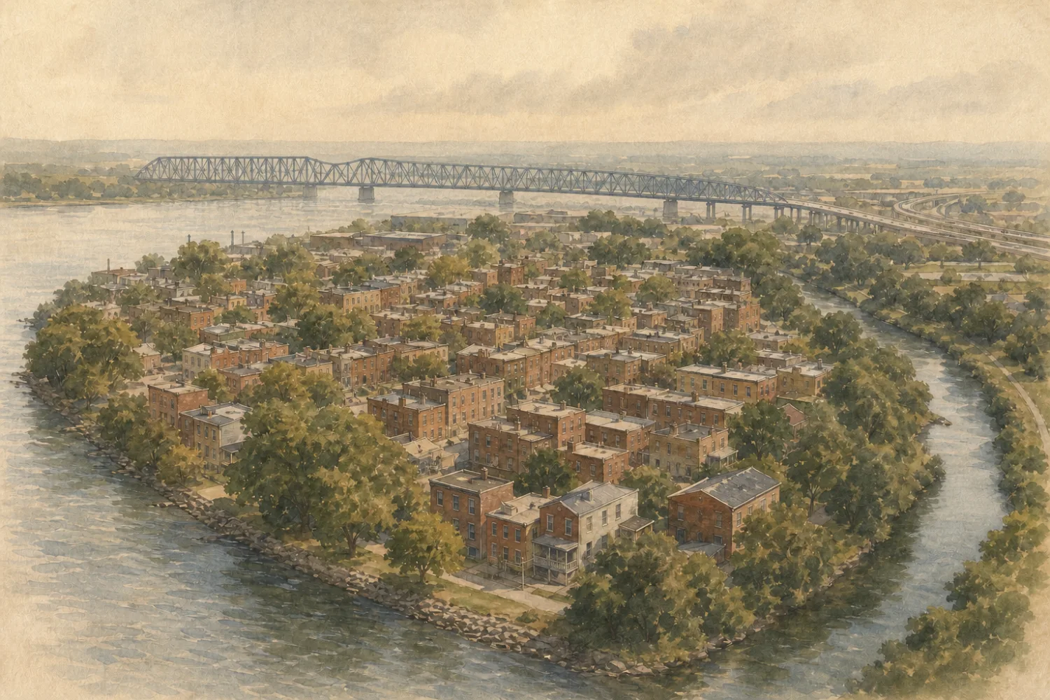 An illustration of Bridesburg, Philadelphia