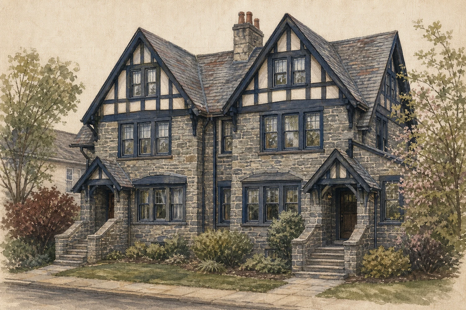 An illustration of Chestnut Hill, Philadelphia