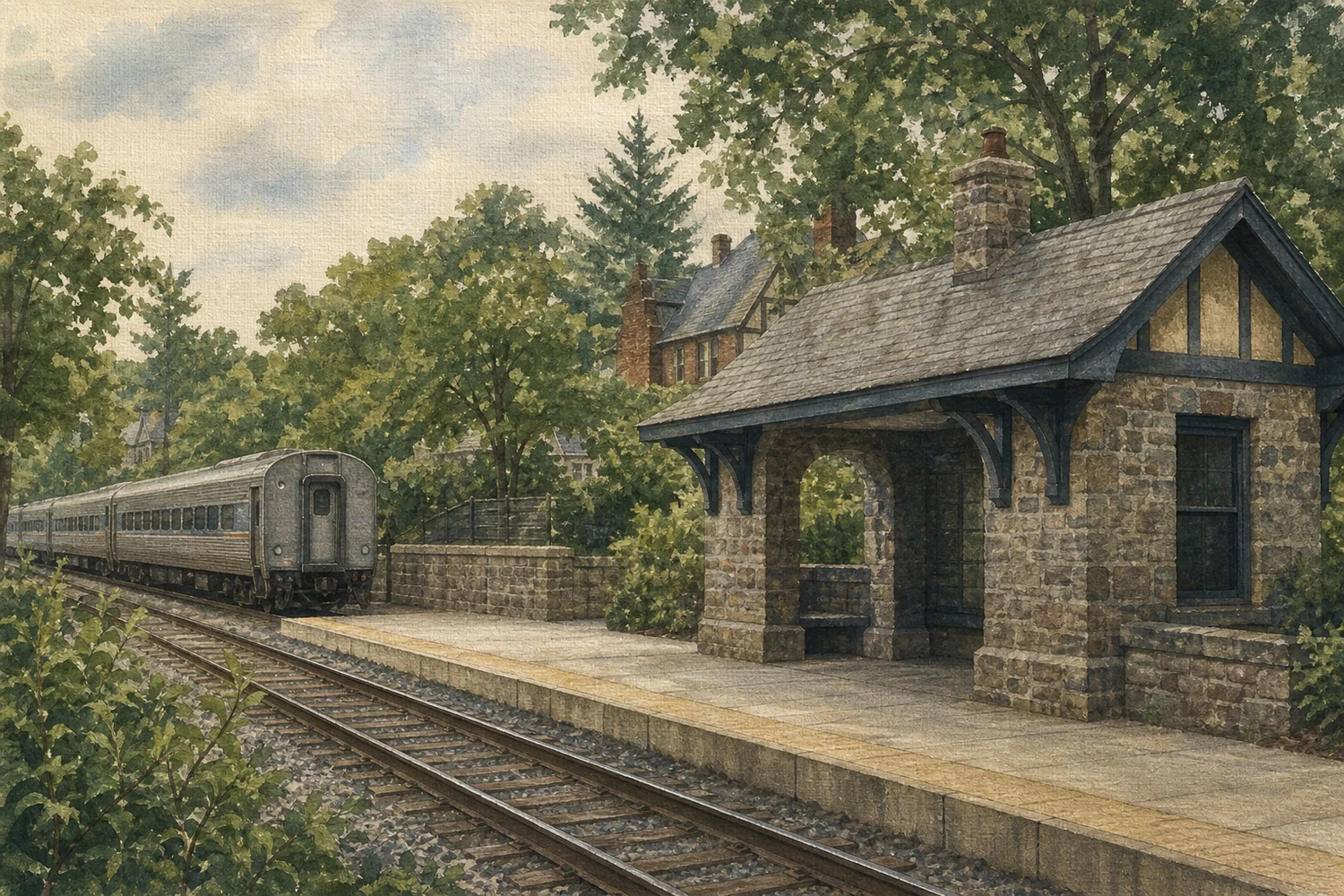 An illustration of Chestnut Hill, Philadelphia