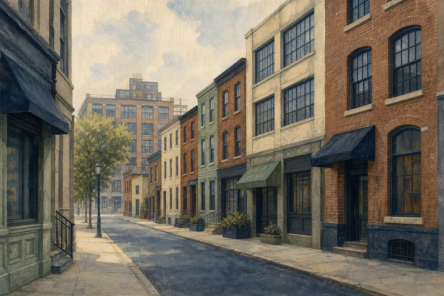An illustration of Chinatown, Philadelphia