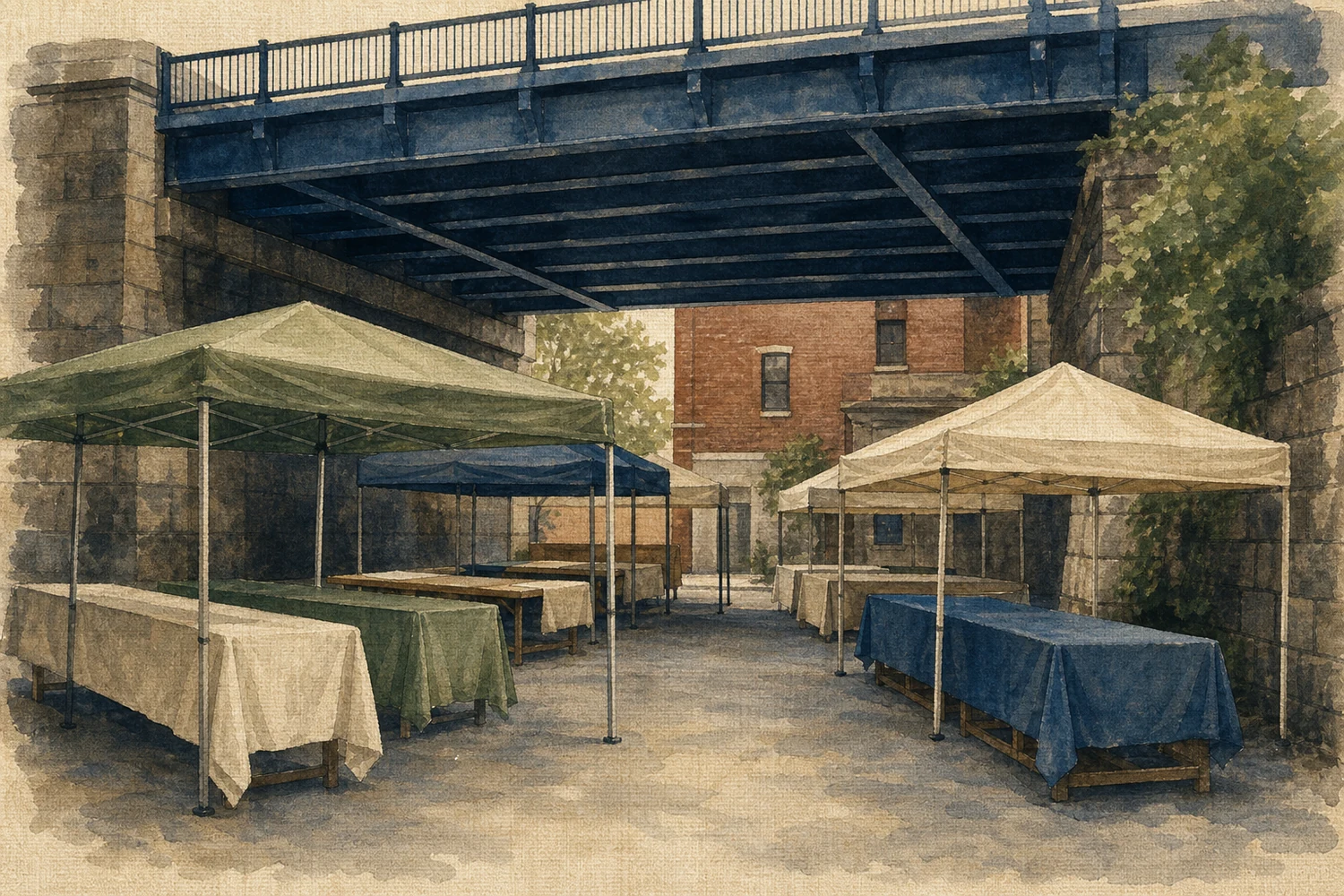 An illustration of East Falls, Philadelphia