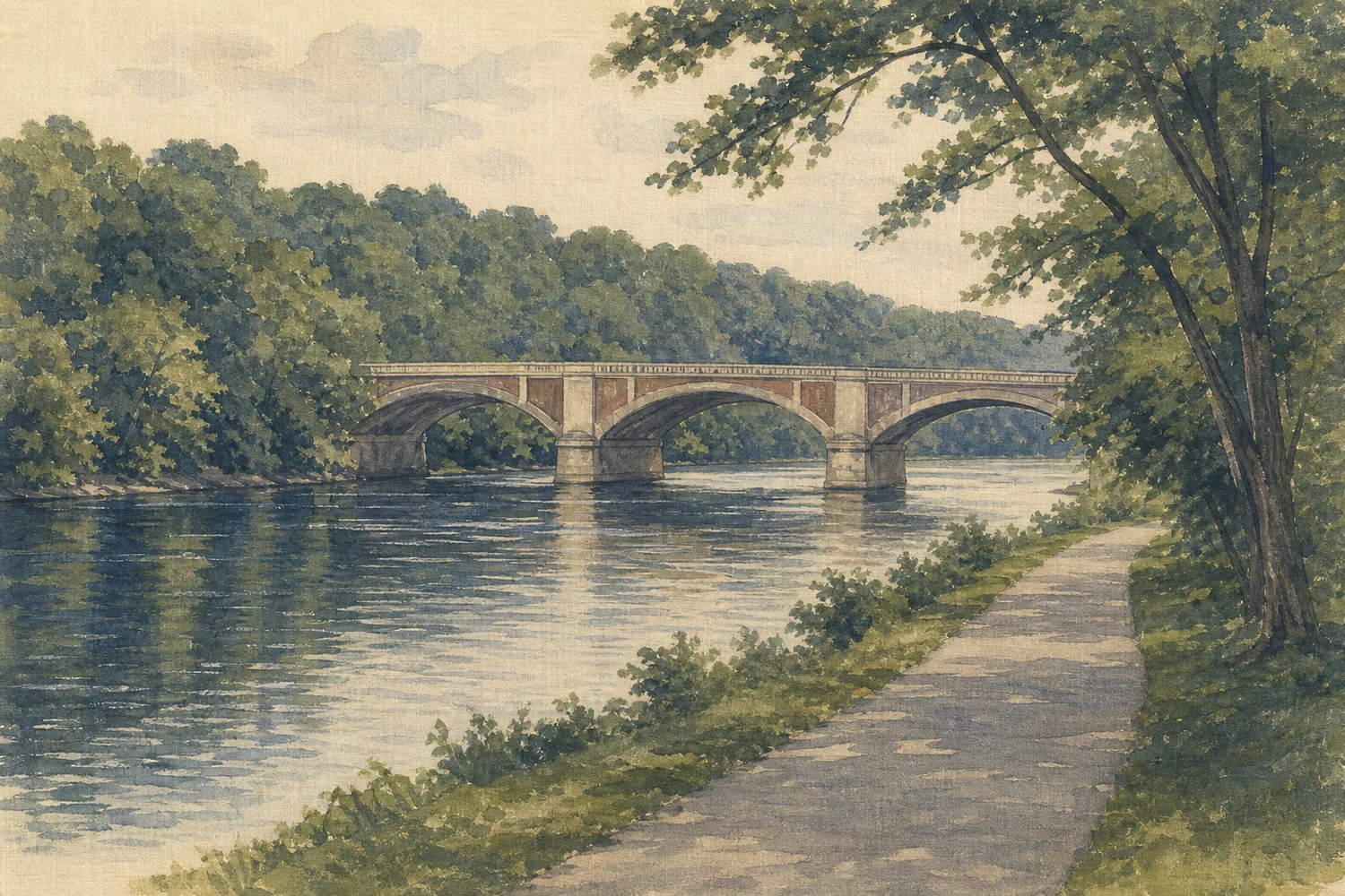 An illustration of East Falls, Philadelphia
