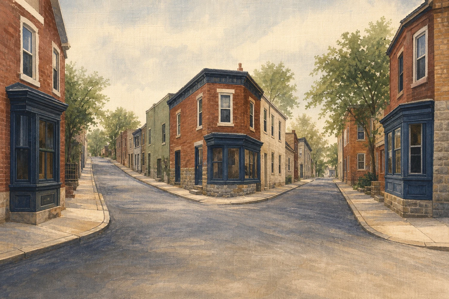 An illustration of East Falls, Philadelphia