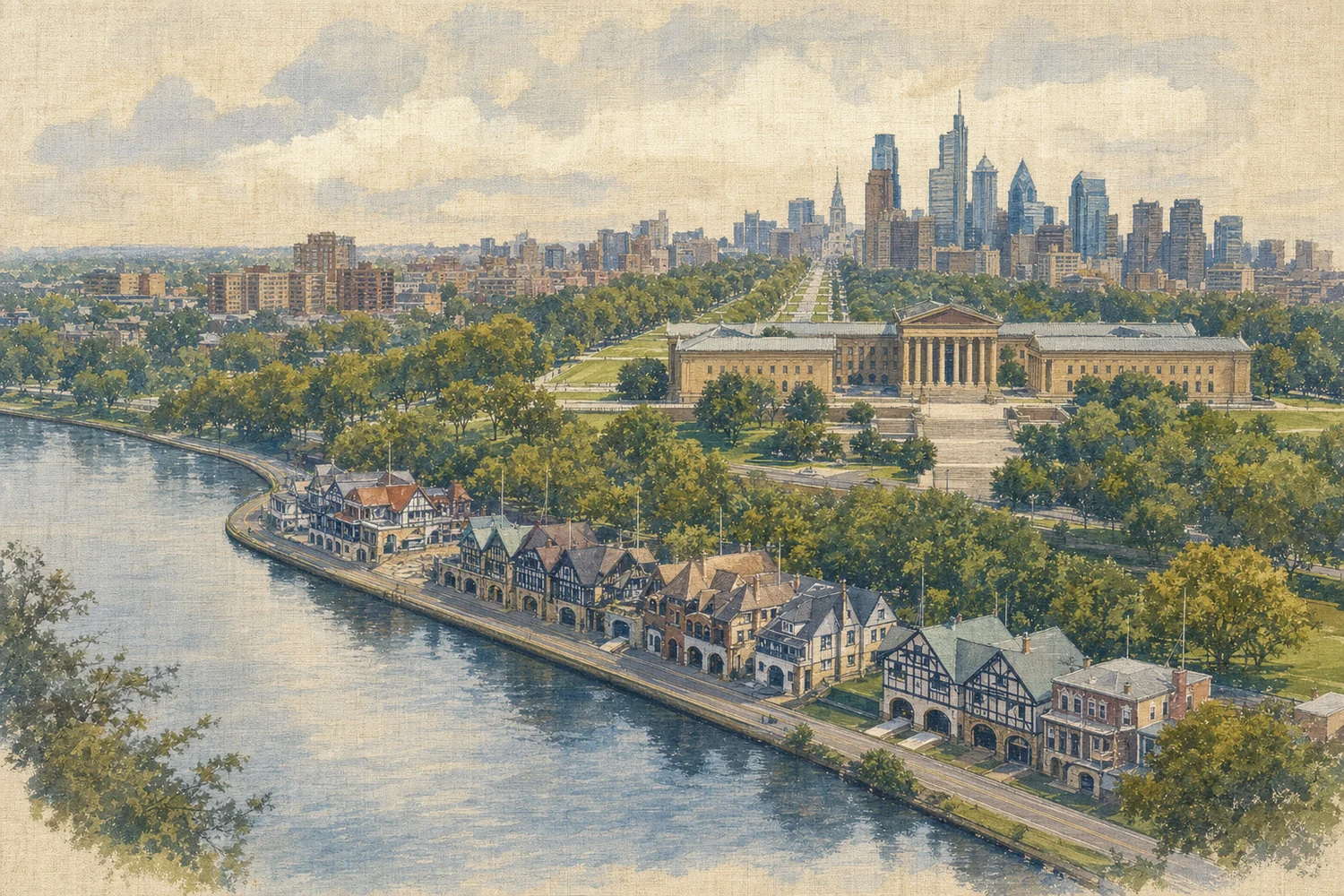 An illustration of Fairmount, Philadelphia