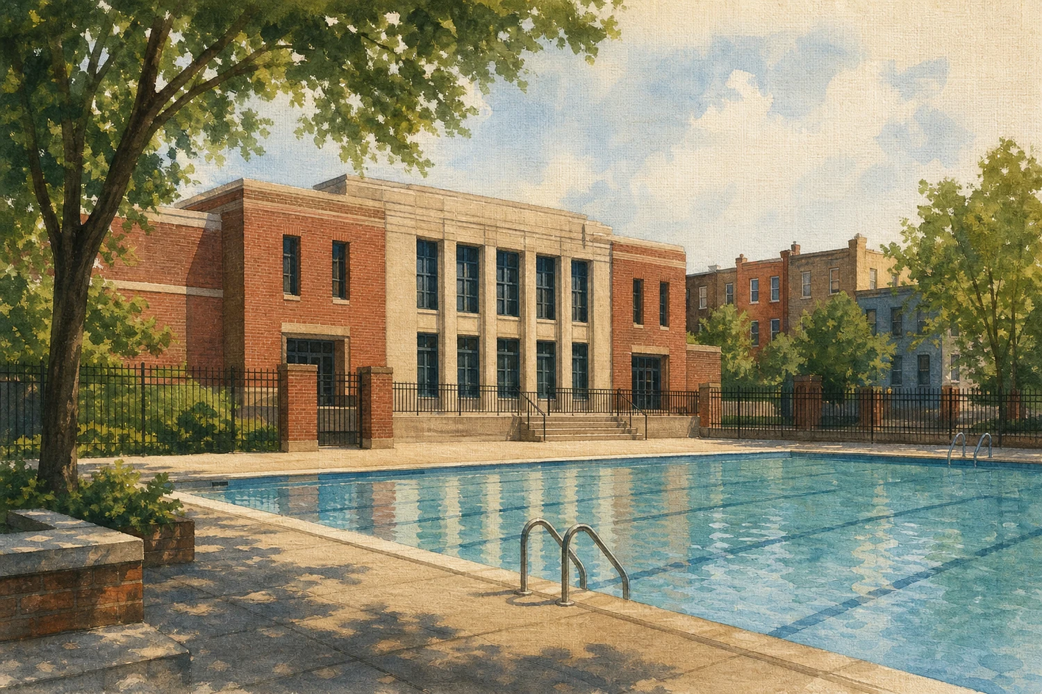 An illustration of Graduate Hospital, Philadelphia