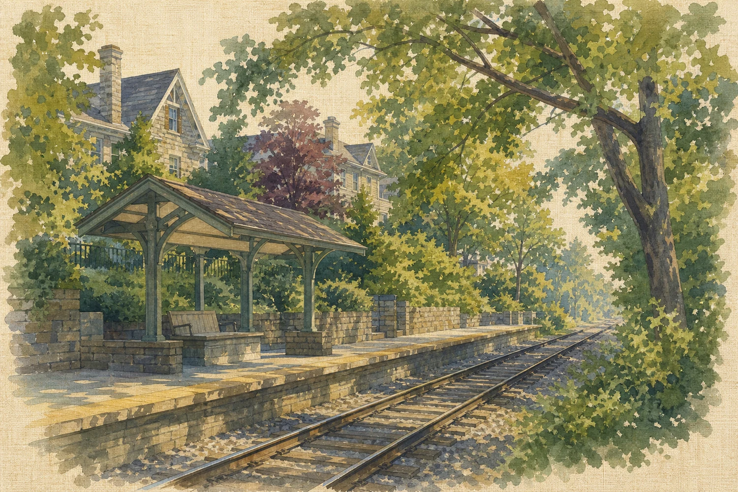 An illustration of Mount Airy, Philadelphia