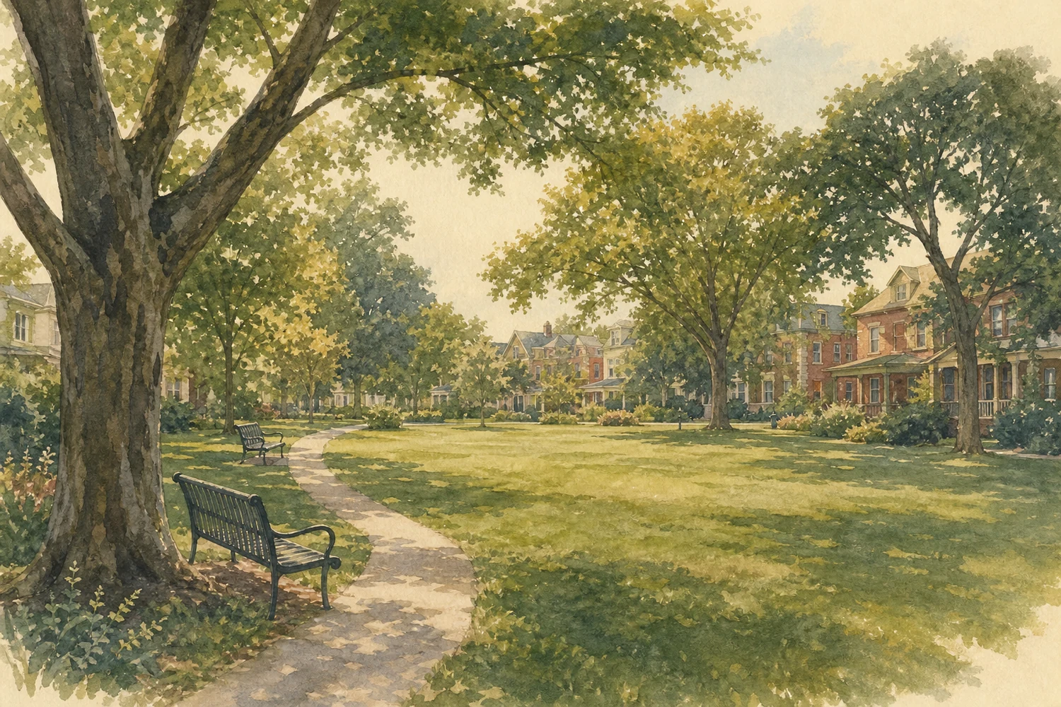 An illustration of Roxborough, Philadelphia